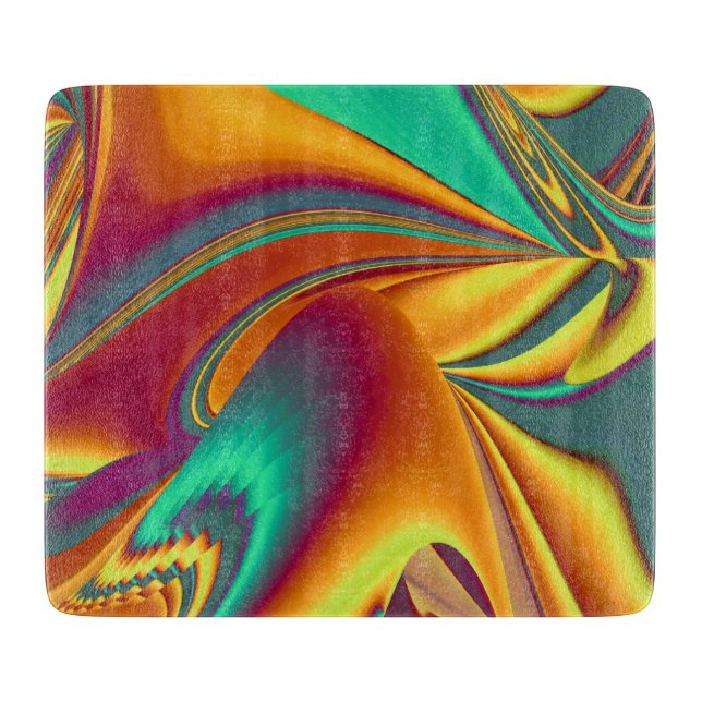 Spring Summer Autumn Flowers Magic Cutting Board (Front)
