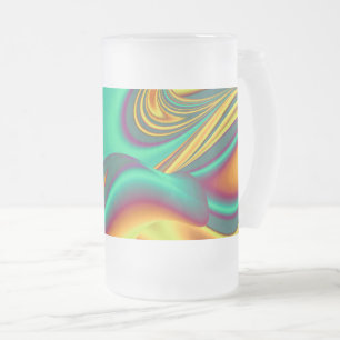 Spring Summer Autumn Flowers Magic Frosted Glass Beer Mug