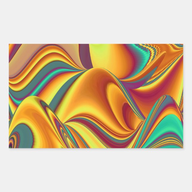 Spring Summer Autumn Flowers Magic Rectangular Sticker (Front)
