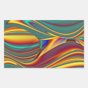 Spring Summer Autumn Flowers Magic Rectangular Sticker