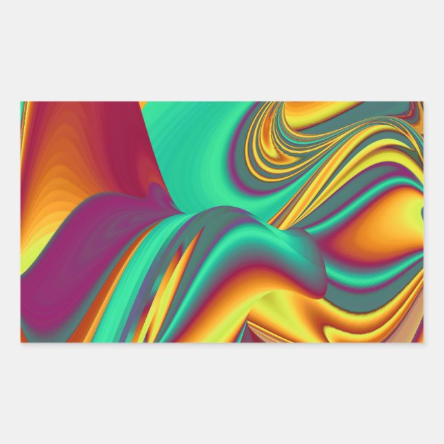 Spring Summer Autumn Flowers Magic Rectangular Sticker (Front)