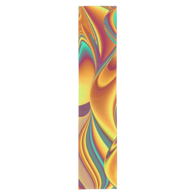 Spring Summer Autumn Flowers Magic Short Table Runner (Front)