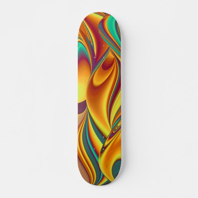 Spring Summer Autumn Flowers Magic Skateboard (Front)