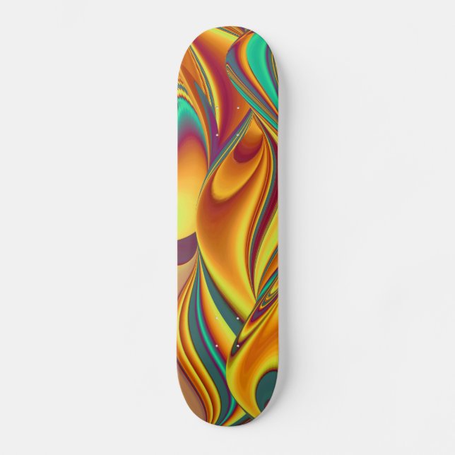 Spring Summer Autumn Flowers Magic Skateboard (Front)