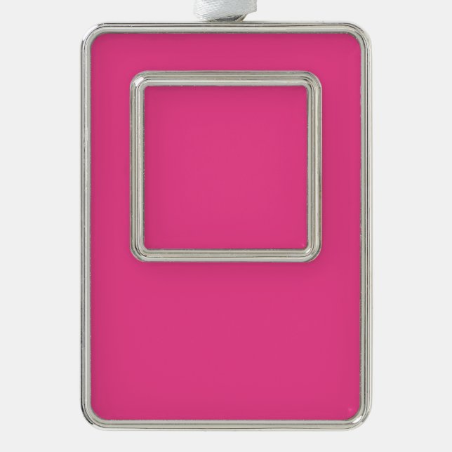 Spring Summer Colour Beetroot Purple Silver Plated Framed Ornament (Front)