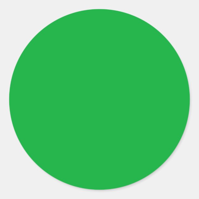 Spring Summer Colour Classic Green Round Sticker (Front)