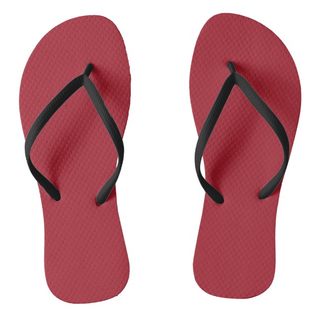 Spring Summer Colour Fiery Red Flip Flops (Footbed)