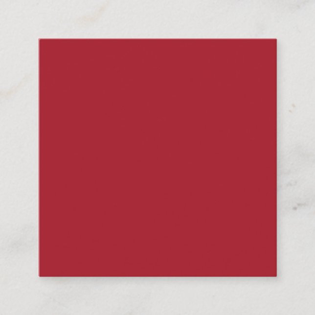 Spring Summer Colour Fiery Red Square Business Card (Front)