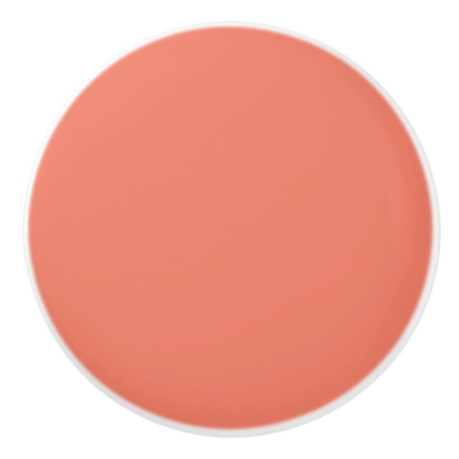 Spring Summer Colour Peach Pink Ceramic Knob (Front)