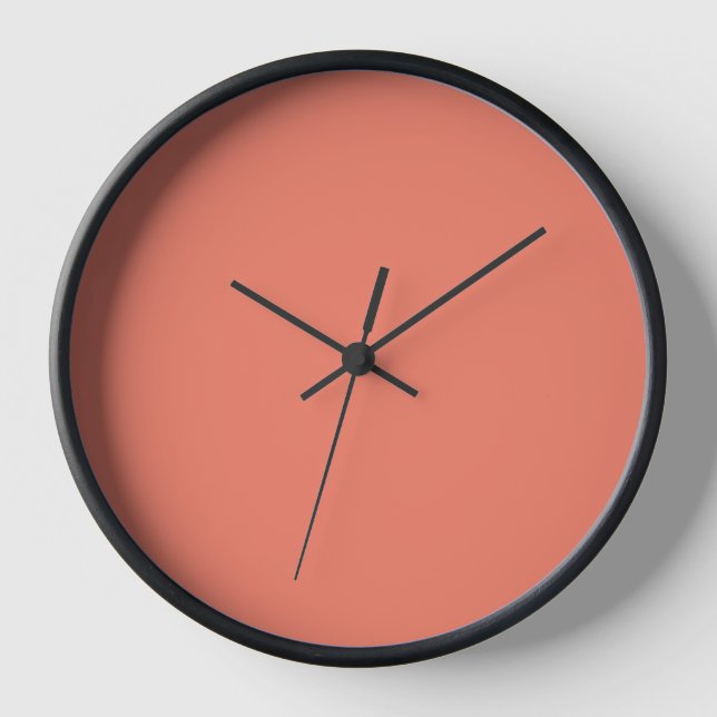 Spring Summer Colour Peach Pink Clock (Front)