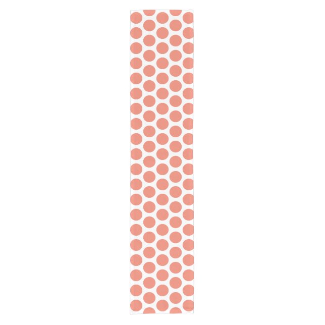 Spring Summer Colour Peach Pink Short Table Runner (Front)