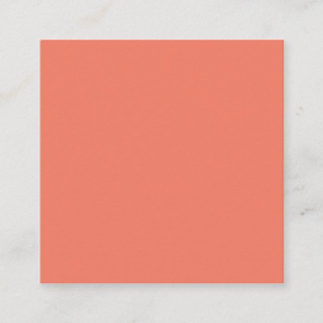 Spring Summer Colour Peach Pink Square Business Card (Front)