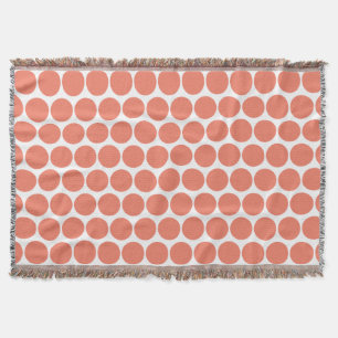 Spring Summer Colour Peach Pink Throw Blanket