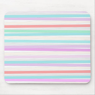 Spring summer colours in stripes  mouse mat