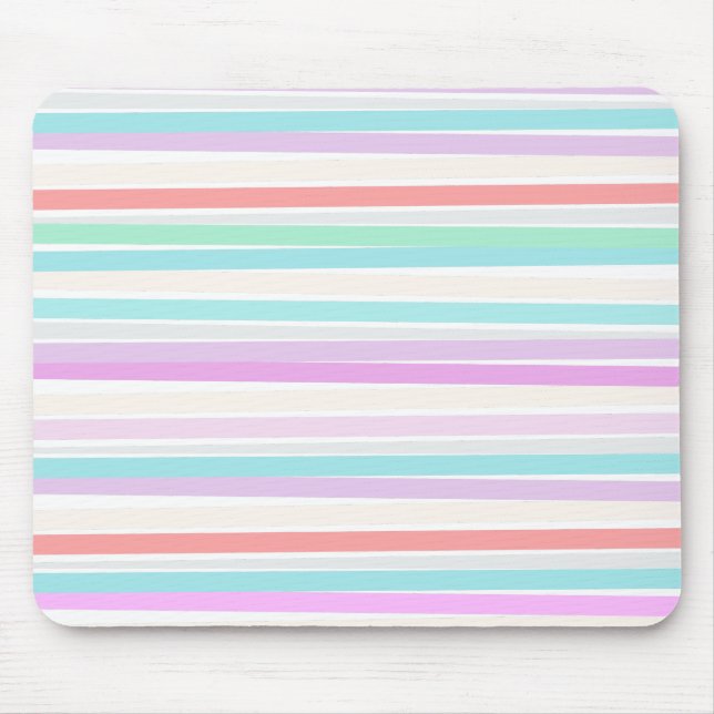Spring summer colours in stripes  mouse mat (Front)