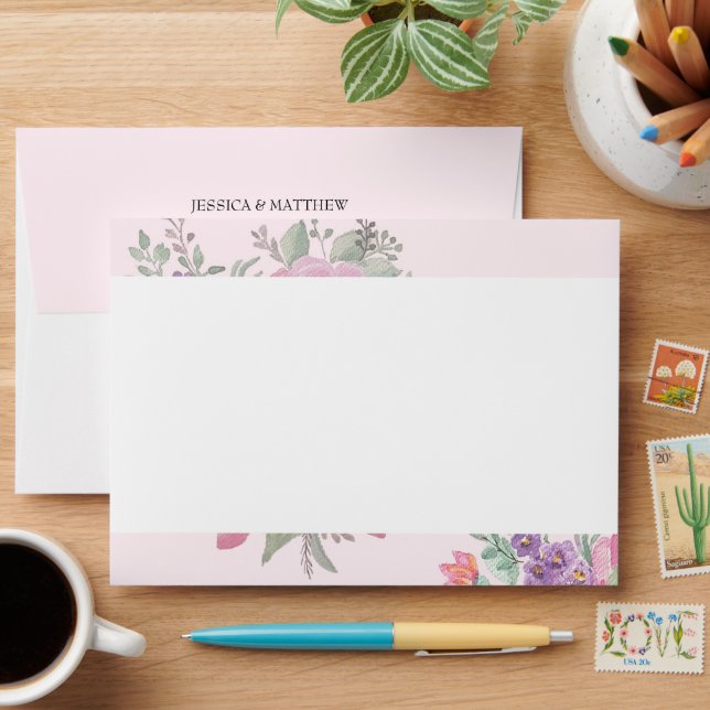 Spring Summer Floral Boho Garden Envelope (Desk)