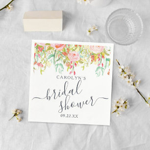 Spring Summer Floral Bridal Shower Napkin