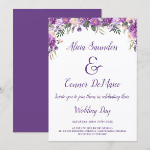 Spring Summer Floral Casual Wedding Invitation