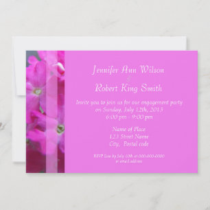 Spring, summer floral engagement party invitations