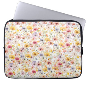 Spring summer floral laptop sleeve