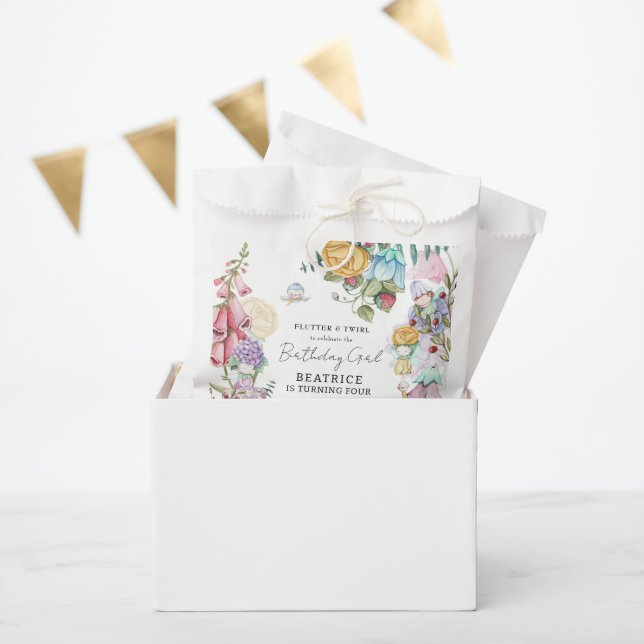 Spring Summer Floral 'Little Fairies Girl Birthday Favour Bags (Party)
