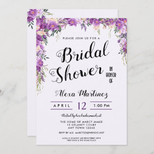 Spring Summer Floral Top Bridal Shower Invitation