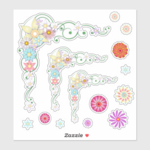 Spring Summer Flowers Fun Single and Corner Frame