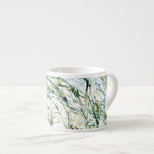 Spring summer nature flower sprout design art espresso cup
