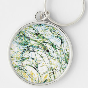 Spring summer nature flower sprout design art key ring