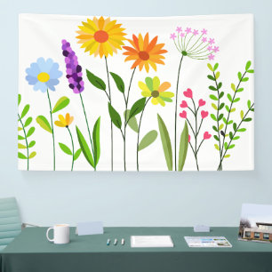 Spring Summer Wild flowers Banner