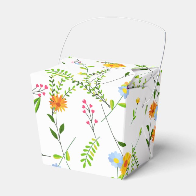 Spring Summer Wild flowers Favour Box (Front Side)