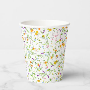 Spring Summer Wild flowers Paper Cups