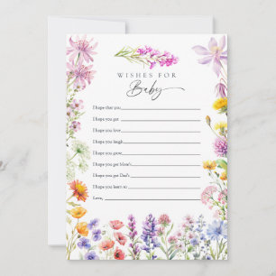 Spring Summer Wildflower Wishes for Baby Invitation