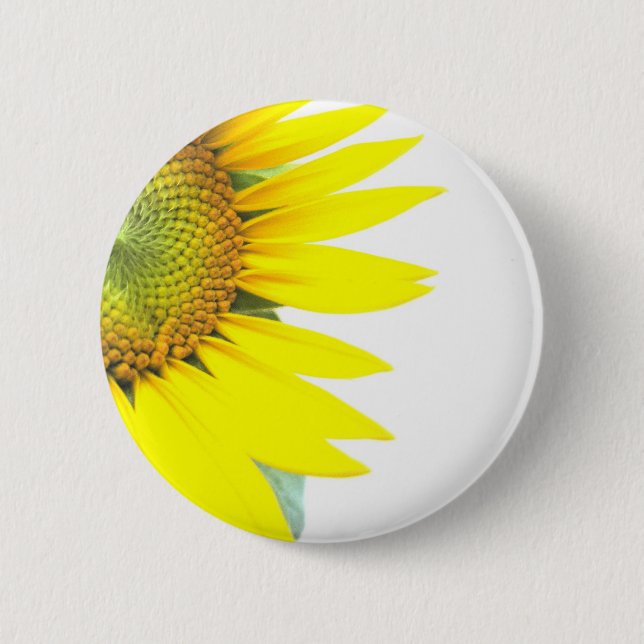 Spring sunflowers 6 cm round badge (Front)