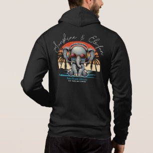 Spring Sunshine and Ele-fun Retro Beach Getaway Hoodie