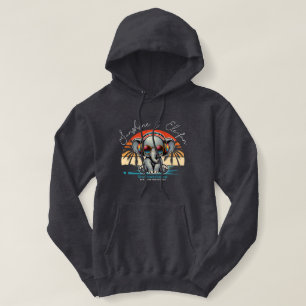 Spring Sunshine and Ele-fun Retro Beach Getaway Hoodie