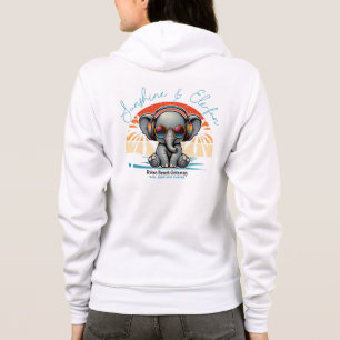 Spring Sunshine and Ele-fun Retro Beach Getaway Hoodie