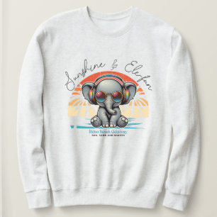 Spring Sunshine and Ele-fun Retro Beach Getaway Sweatshirt