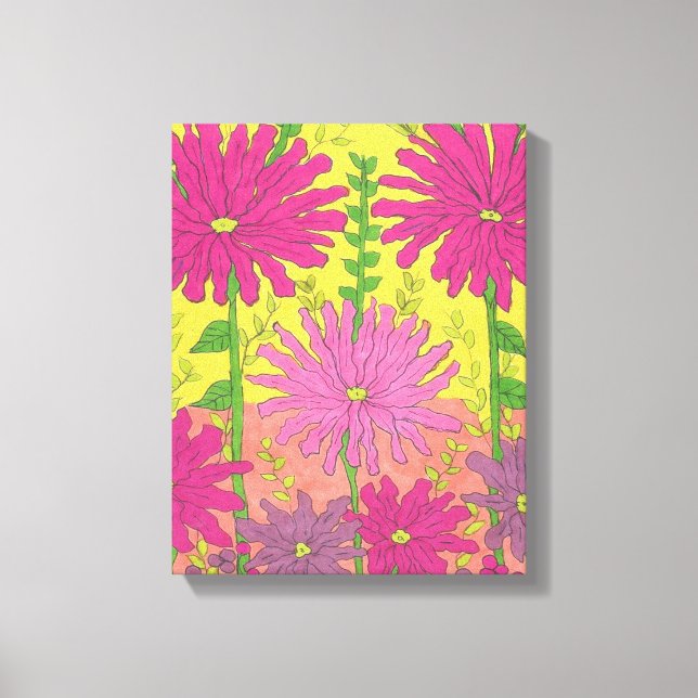 Spring Sunshine Floral Canvas Print (Front)