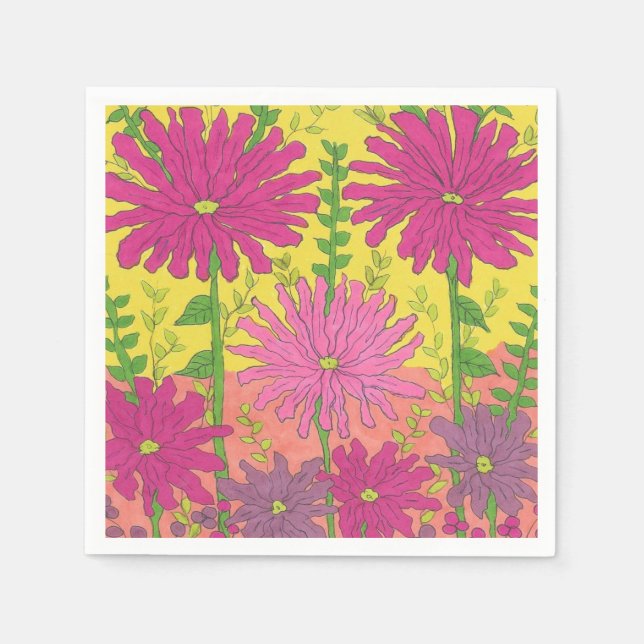 Spring Sunshine Floral  Napkin (Front)