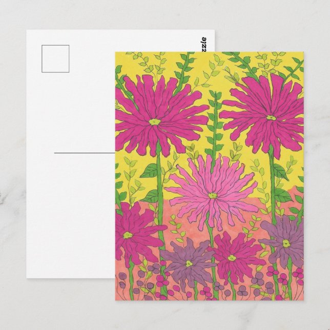 Spring Sunshine Floral  Postcard (Front/Back)