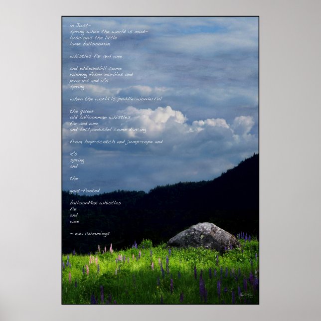 Spring Symphony - ee cummings poem poster (Front)