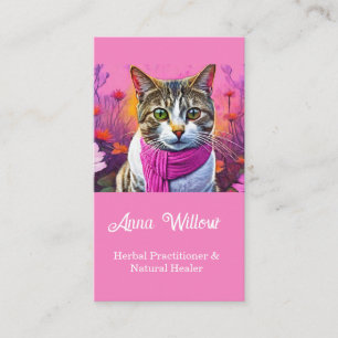 Spring Tabby Cat - Natural Healers Business Card