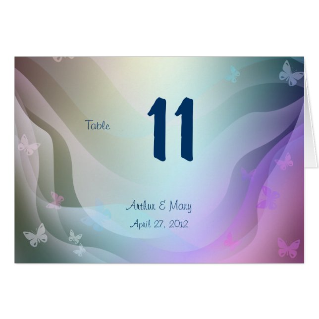 Spring Table Number Card (Front Horizontal)
