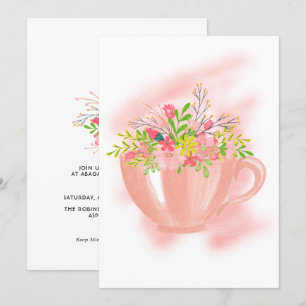 Spring Tea Birthday Party Invitation