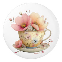 Spring Tea Cup of Tulips