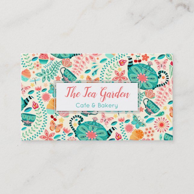 Spring Tea Garden Business Card (Front)
