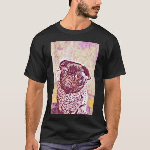Spring Teacher Glasses Pop Art Portrait Puppy Pug T-Shirt