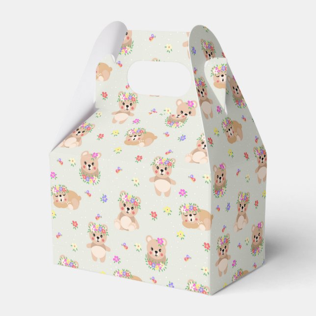 Spring teddy bear favour box (Front Side)