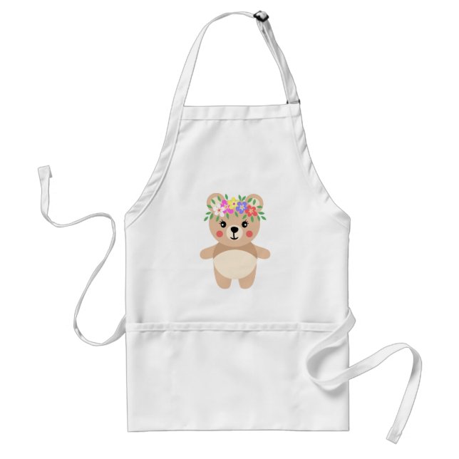 Spring teddy bear standard apron (Front)